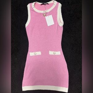 NWT | Endless Rose | Crochet Knit Mini Dress in Pink!